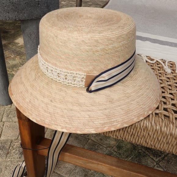 HAT BOATER FLAT WIDE BRIM PALMA STRAW main image 7